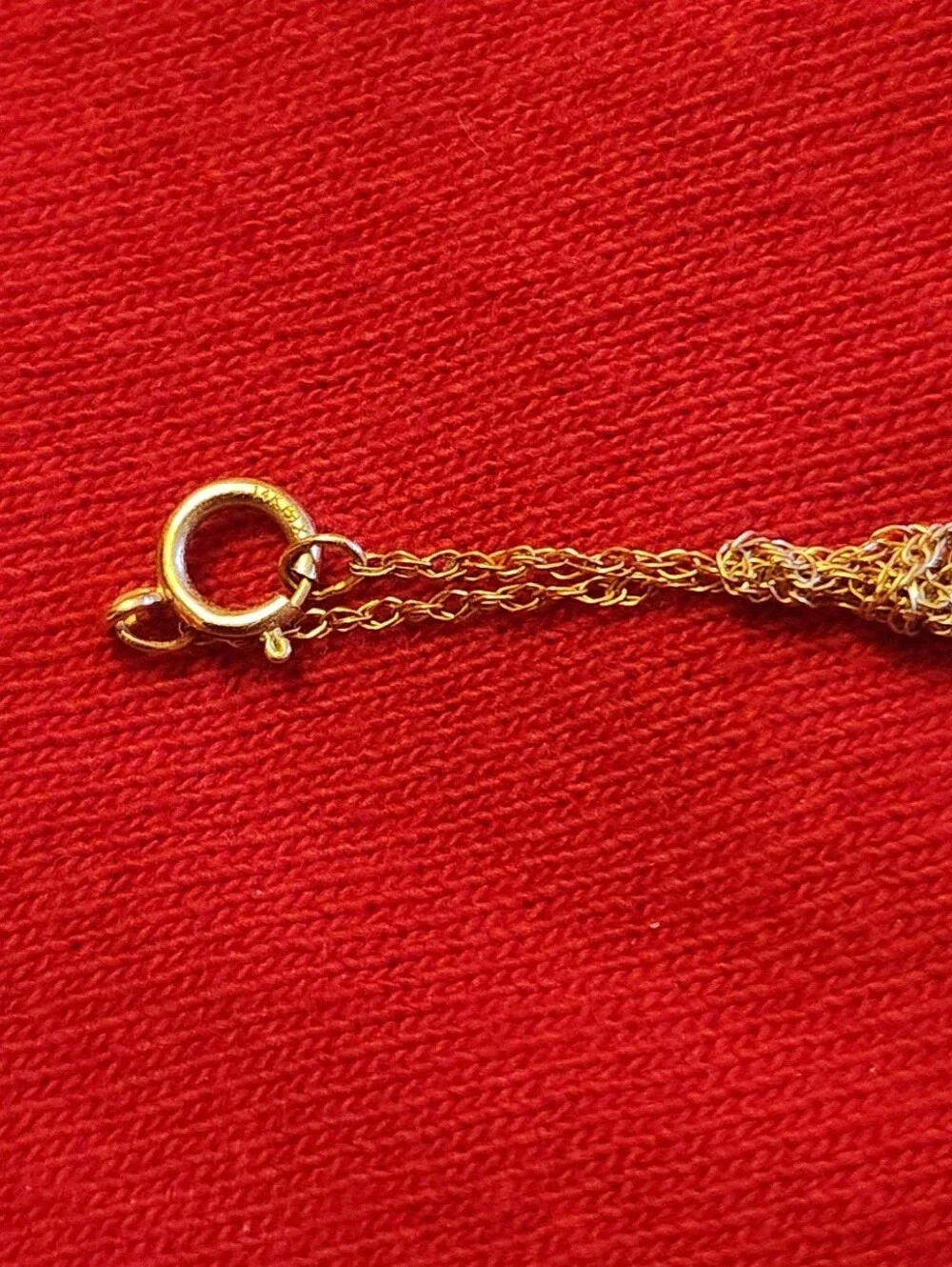 14 Kt Solid YELLOW GOLD NECKLACE That's TANGLED 16" (but poss.18", uncertain!) - Picture 10 of 10